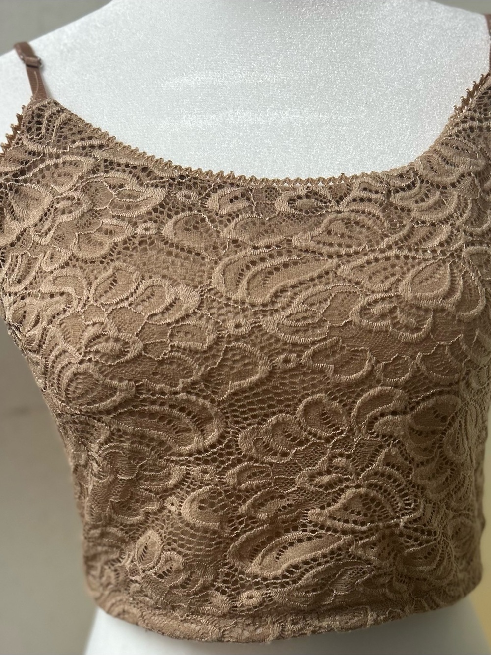 iris Brown Lace Bandeau Camisole